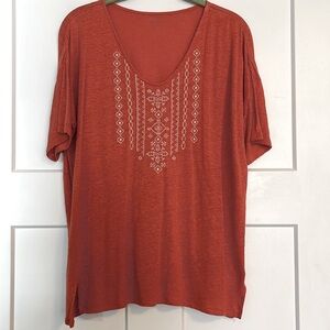 Garnet Hill 100% Linen Tunic. NWOT